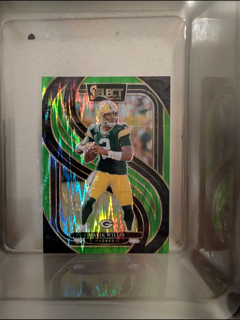 Panini Select Green & Yellow Green Bay Packers Holographic Football Card